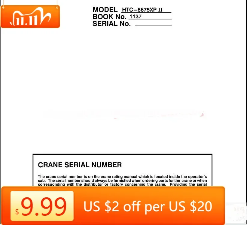 

TruckEPC Linkbelt All Set Operating, Service and Maintenance Manual