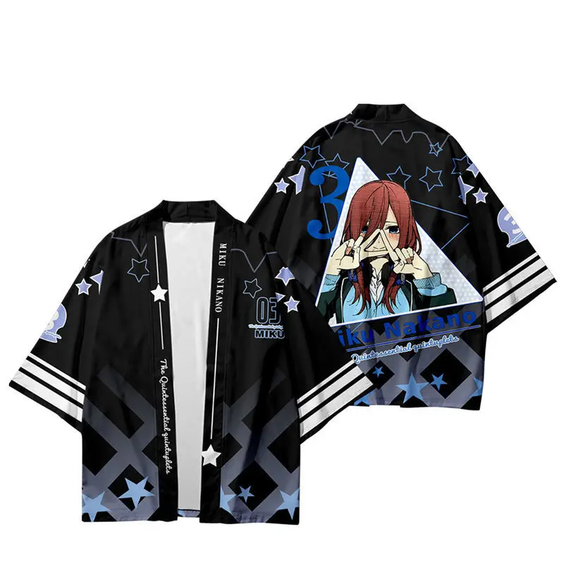 أنيمي الكرتون الطرفية تي شيرت الألم الملابس قصيرة الأكمام الملابس سانجيو كيمونو ريشة نسج الصيف #3