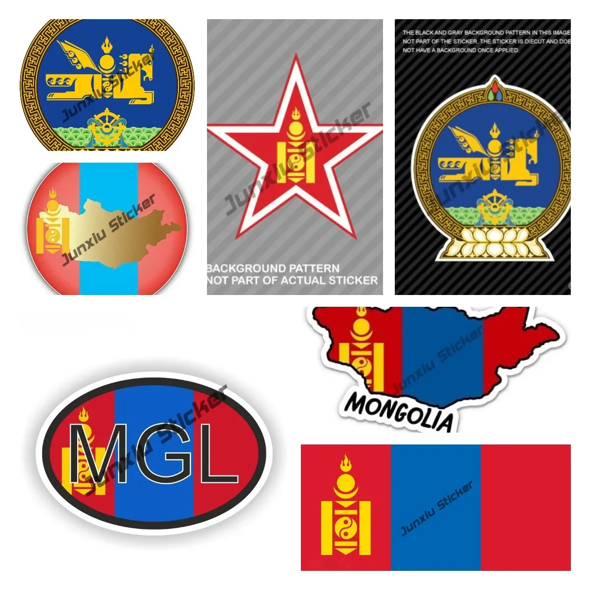 

Personality Mongolia Decal Vinyl Car Accessories Outdoor sticker Car Moto World Flag Mongolia Racing Helme Glue Sticker KK13cm
