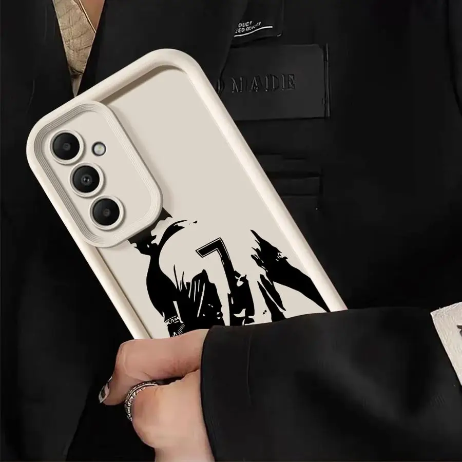 Custodia morbida per telefono Shell per Samsung Galaxy A35 A73 A55 A53 A25 A72 A71 A51 A54 A06 A15 A52 Cartoon Player No 7
