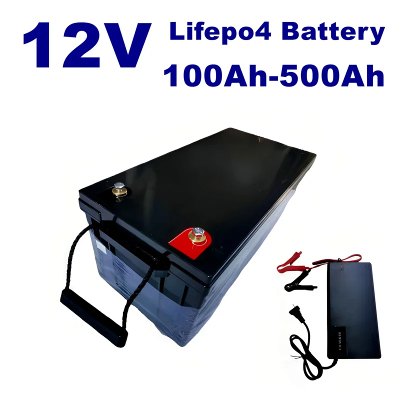 Rechargeable 12V 100Ah 120Ah 150Ah 180Ah 200Ah 300Ah 400Ah 500Ah Lifepo4 Battery for 1000W 2000W Trolling Motor Solar System