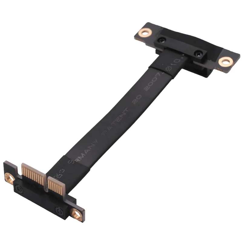 PCIE X1 Riser Cable Dual 90 Graus Ângulo Direito PCIe 3.0 X1 para X1 Cabo de Extensão 8 Gbps PCI Express 1X Riser Card 10cm Rare