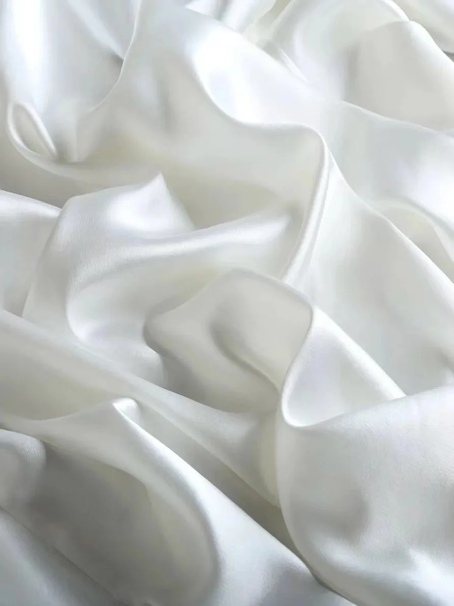 Primavera 2024 T-shirt da donna lunga allentata in raso di seta Sve Busin irt T-shirt in acetato Ele drappeggiato colletto coreano ma...