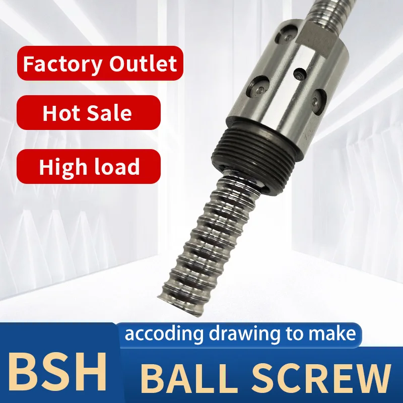 BSHR 082.5 1002 1205 1404 1605 2005 2510 High Acceleration Miniature Ballscrew For CNC Machine C3 C5 Precision Ballscrew And Nut