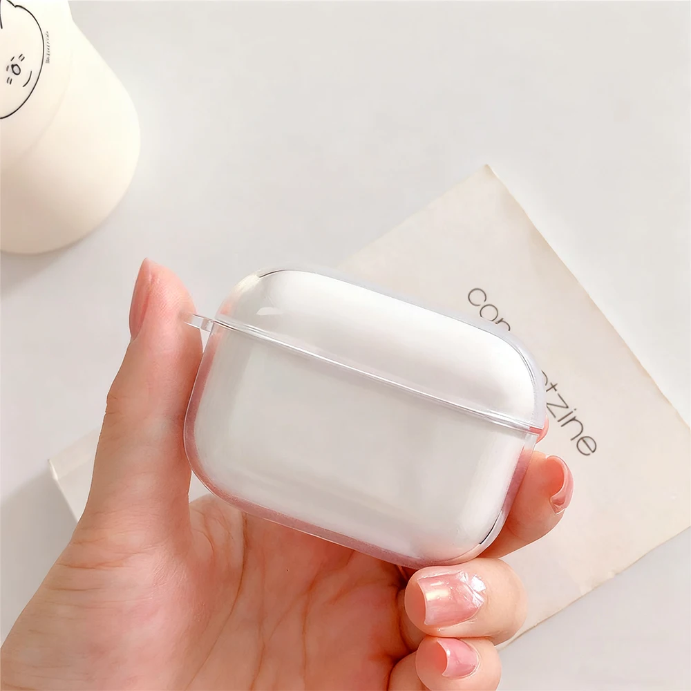 Klare, weiche TPU-Kopfhörerhülle für Airpods Pro 3 Pro 2 Pro, stoßfest für Airpods 4 3 2 1, Bluetooth Wireless Kopfhörerhülle, einfarbig – Detail 13