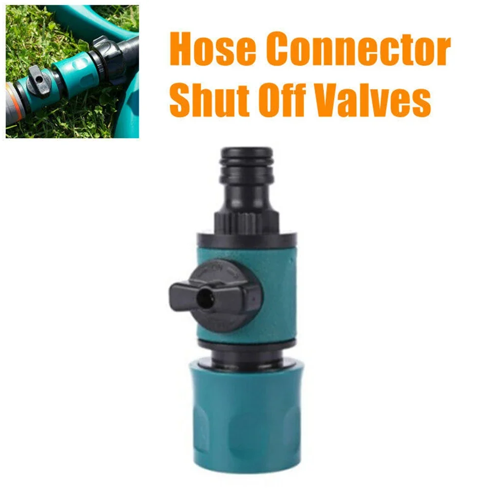 Garden Hose Pipe In-Line Faucet Tap Shut Off Valve Fitting Watering Irrigation Quick Connector With Valve Garden Gadget Parts