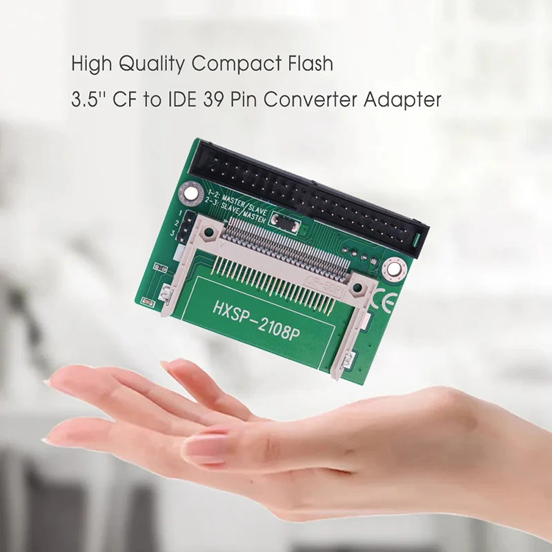 Nuevo conector CF a IDE 3,5 "39/40 pines tarjeta SSD Flash compacta a unidad de disco duro IDE de 3,5 pulgadas adaptador HDD placa elevadora macho a macho