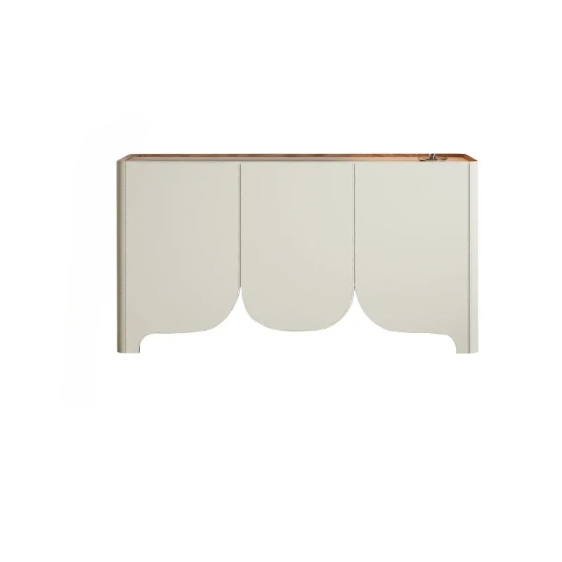 

light luxury modern rock slab dining side cabinet French minimalist living room decorative cabinet shoe cabinet integrated