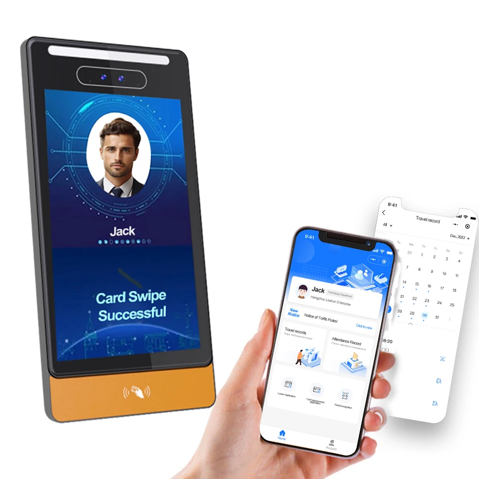 Accurate Real-Time Face Recognition Attendance Access Control Two-Way Audio Touch Screen Android 13 Free SDK System Integration