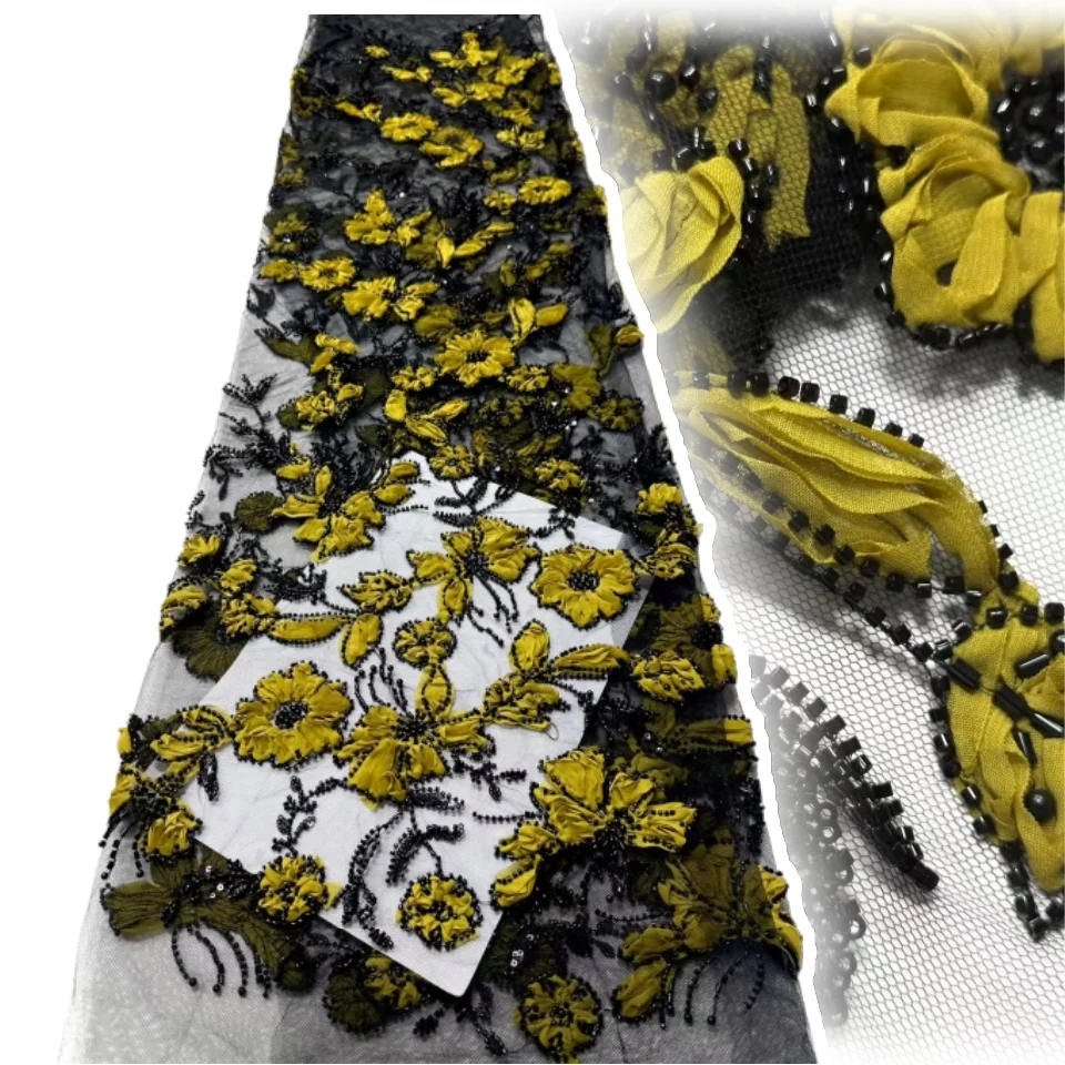 

2025 новейшая новая высококачественная роскошная французская кружевная ткань с вышивкой в африканском нигерийском стиле с блестками, тюль, кружевная ткань, свадебные платья TP1653