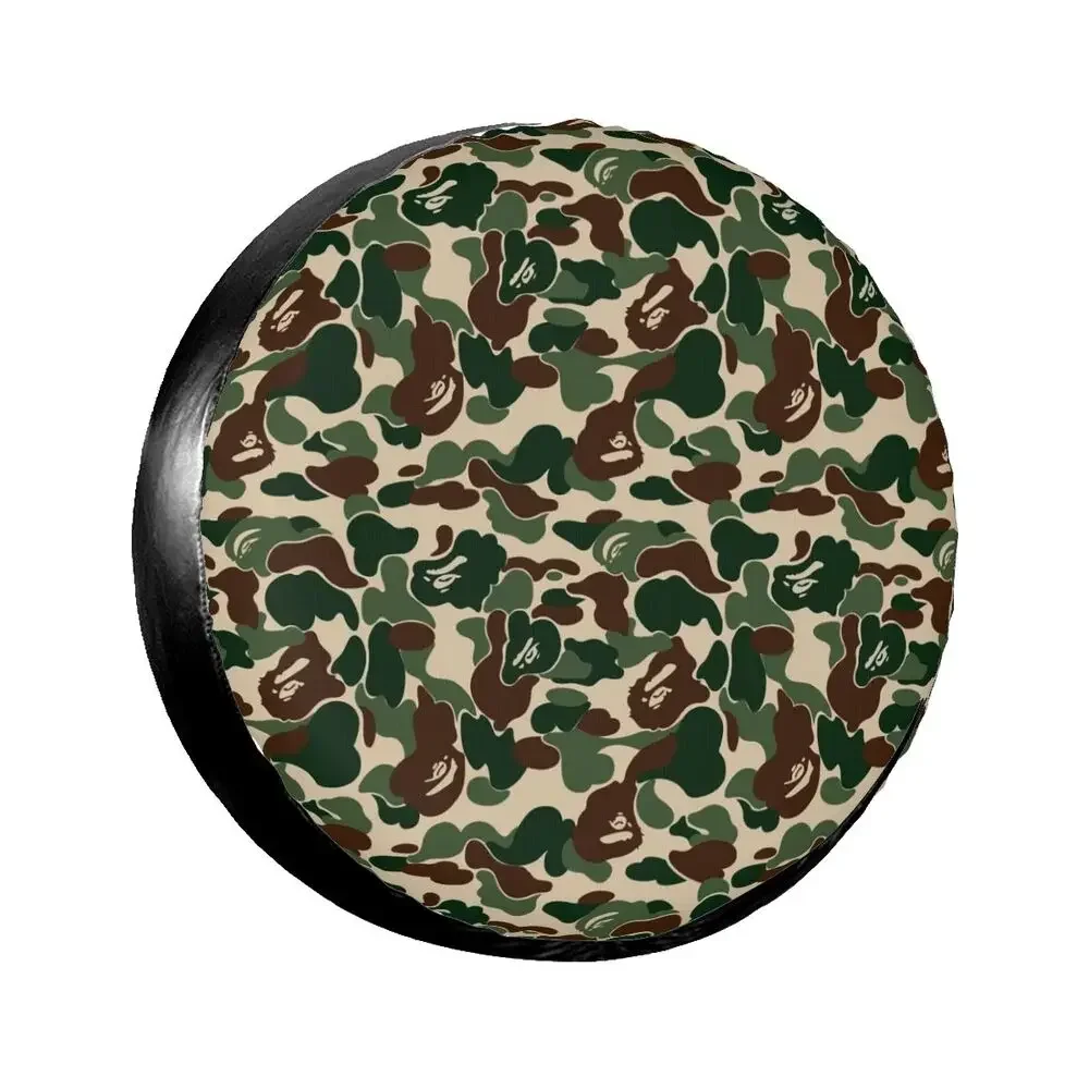 Military Green Camo Car Tire Dust Cover SUV Truck Travel Trailer,Waterproof Tires 14