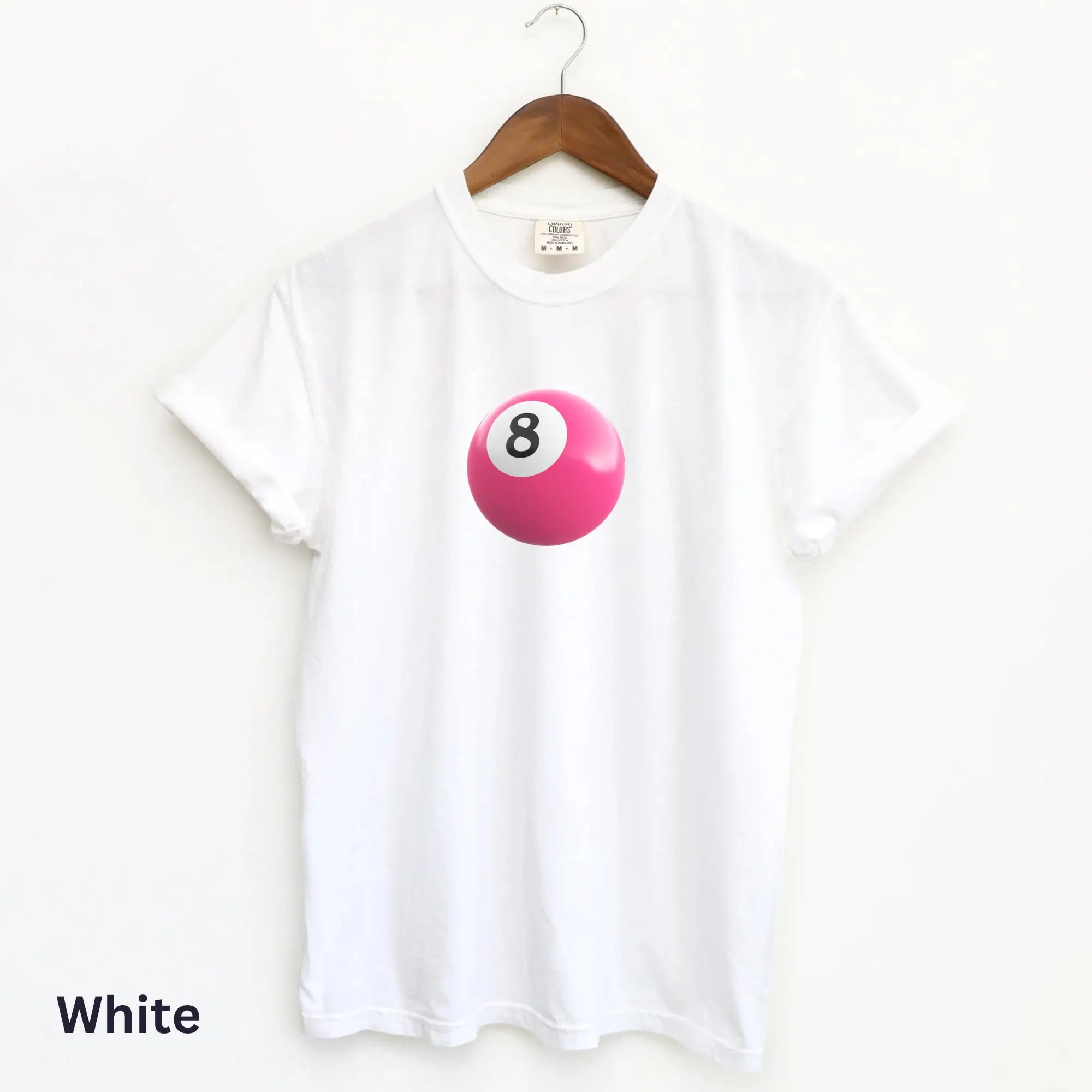 Lucky Pink 8 Ball T Shirt Billiards Lover