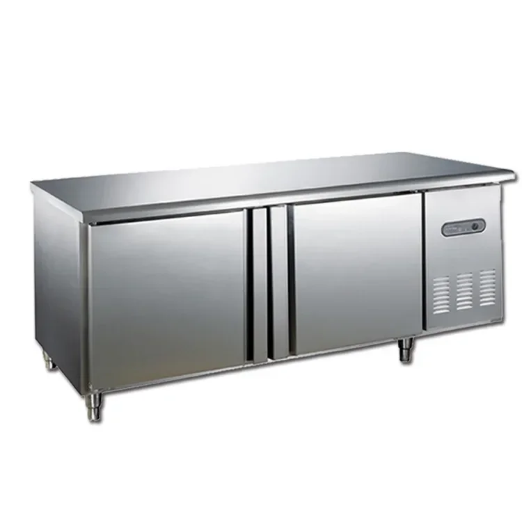 Freeze Storage Workbench Double Temperature Freezer Fresh Cabinet Milk Tea Bread Console Commercial Refrigeration Equipment