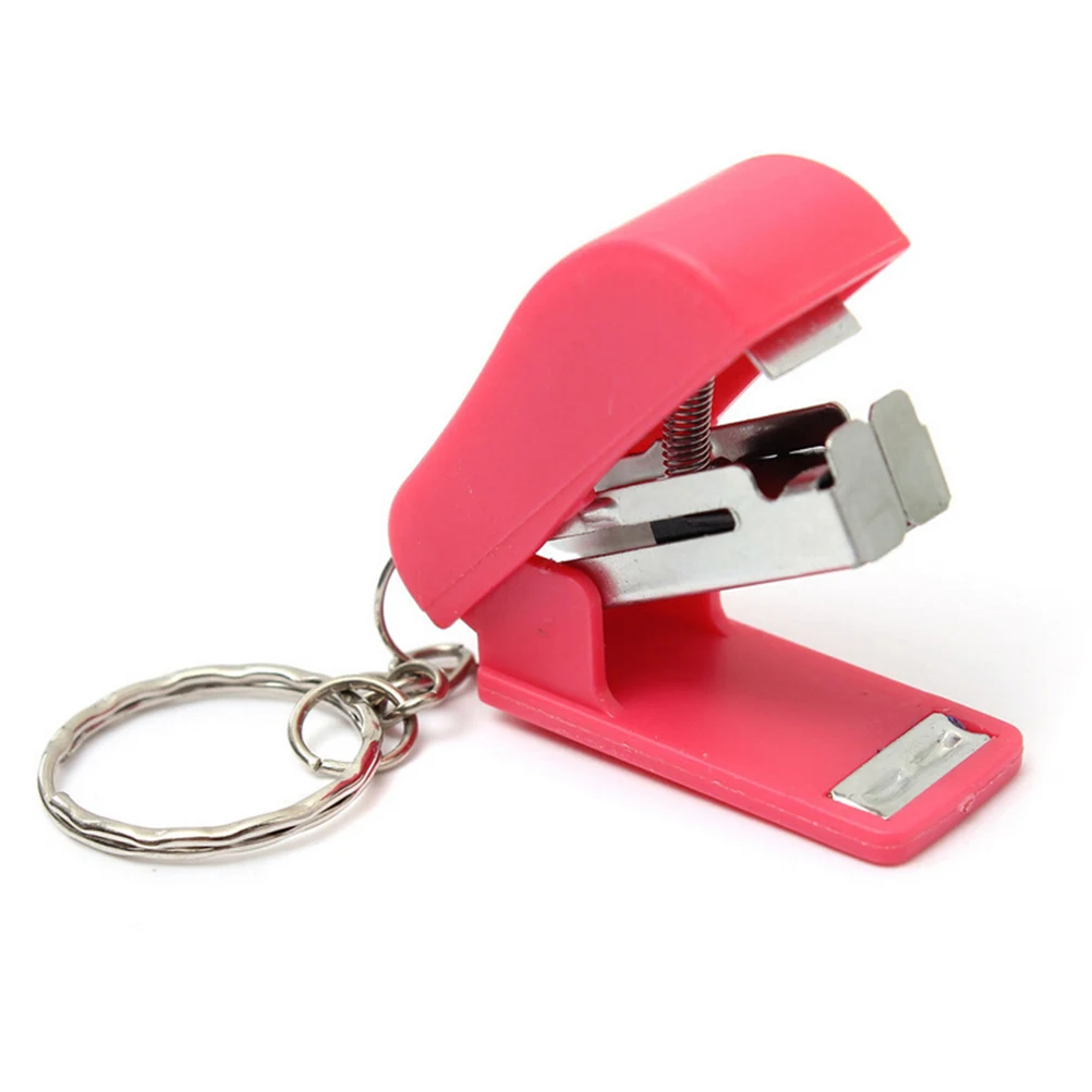 New 1PC Portable Super Mini Stapler With Keychain For Home Office School Random