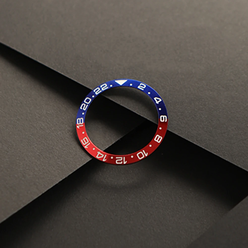 38.5mm Ceramic Bezel Green Luminous Blue Glossy Black for Water Ghost Bezel Ceramic Ring Men And Women Watch Scale Ring NEW DIY