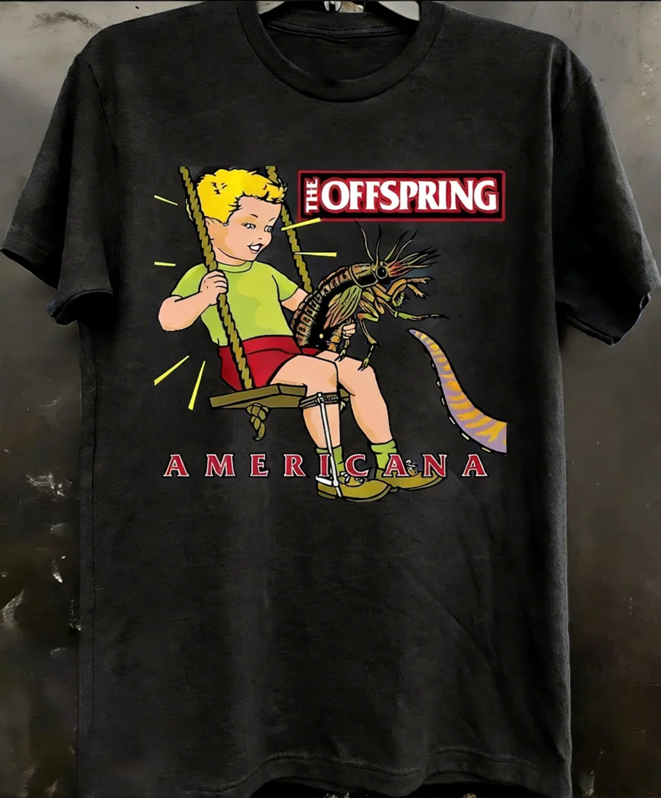 Camiseta con la Portada del Álbum Americana de The Offspring 2026, Cómoda, Transpirable, de Alta Calidad, Estilo Retro, Urbana, Y2K, Informal