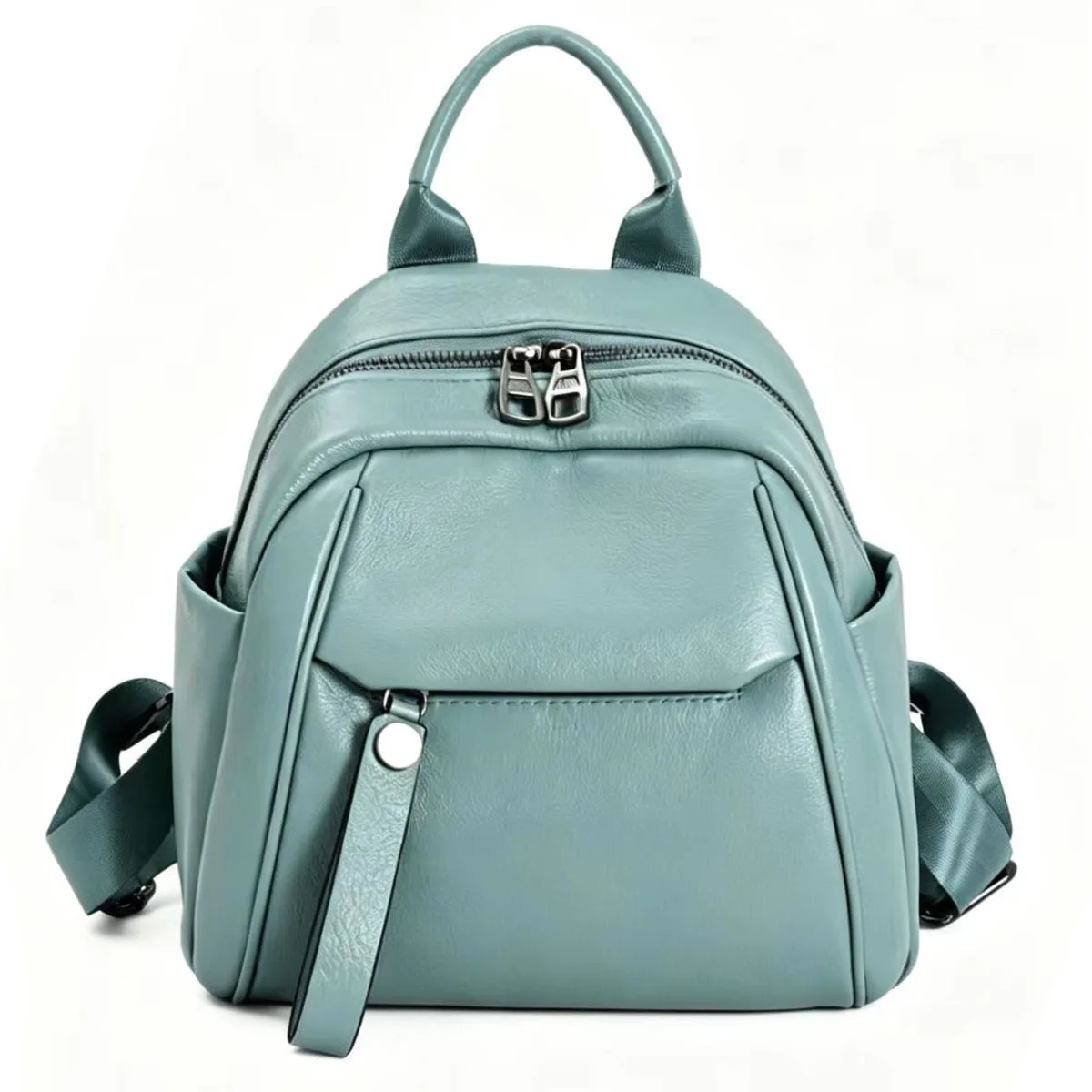 2026 New Real Cow Leather Backpack Small Woman Genuine Leather Bagpack Fashion Laides Cowhide Shoulder Bag