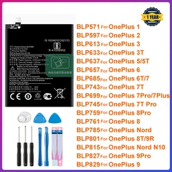 Battery For OnePlus 1 2 3 3T 5 5T 6 6T 7 Pro Plus 7Pro 7Plus 7T Pro 8 Pro 8 Nord 8T 9R Nord N10 9 Pro