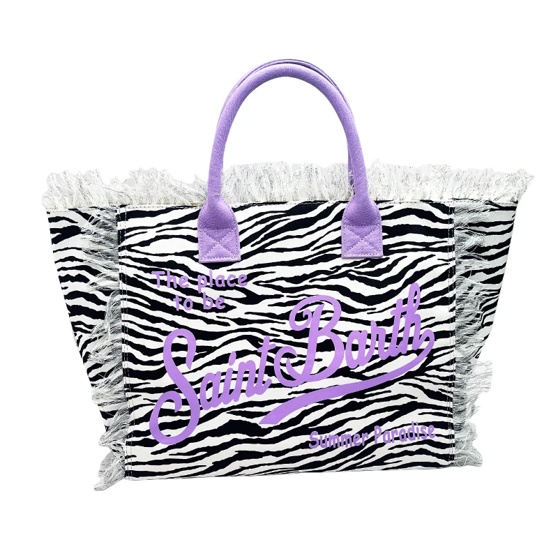 SaintBarth Zebra Print Women's Handbag Light Luxury Brand Design Trend  High Quality Shoulder Bag Multi functional Tote Bag