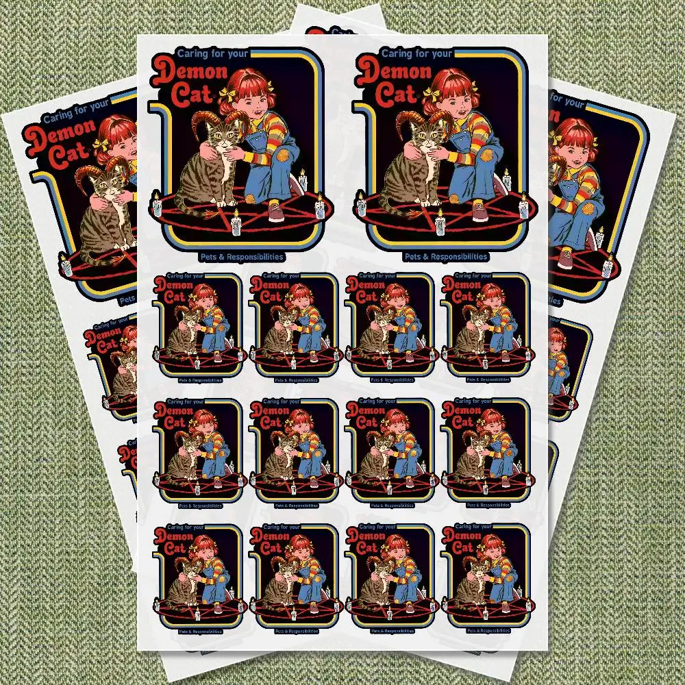 

Уход за свой демон кот наклейки авто кузов бампер окна мультфильм ноутбук стены виниловая наклейка тюнинг аксессуары