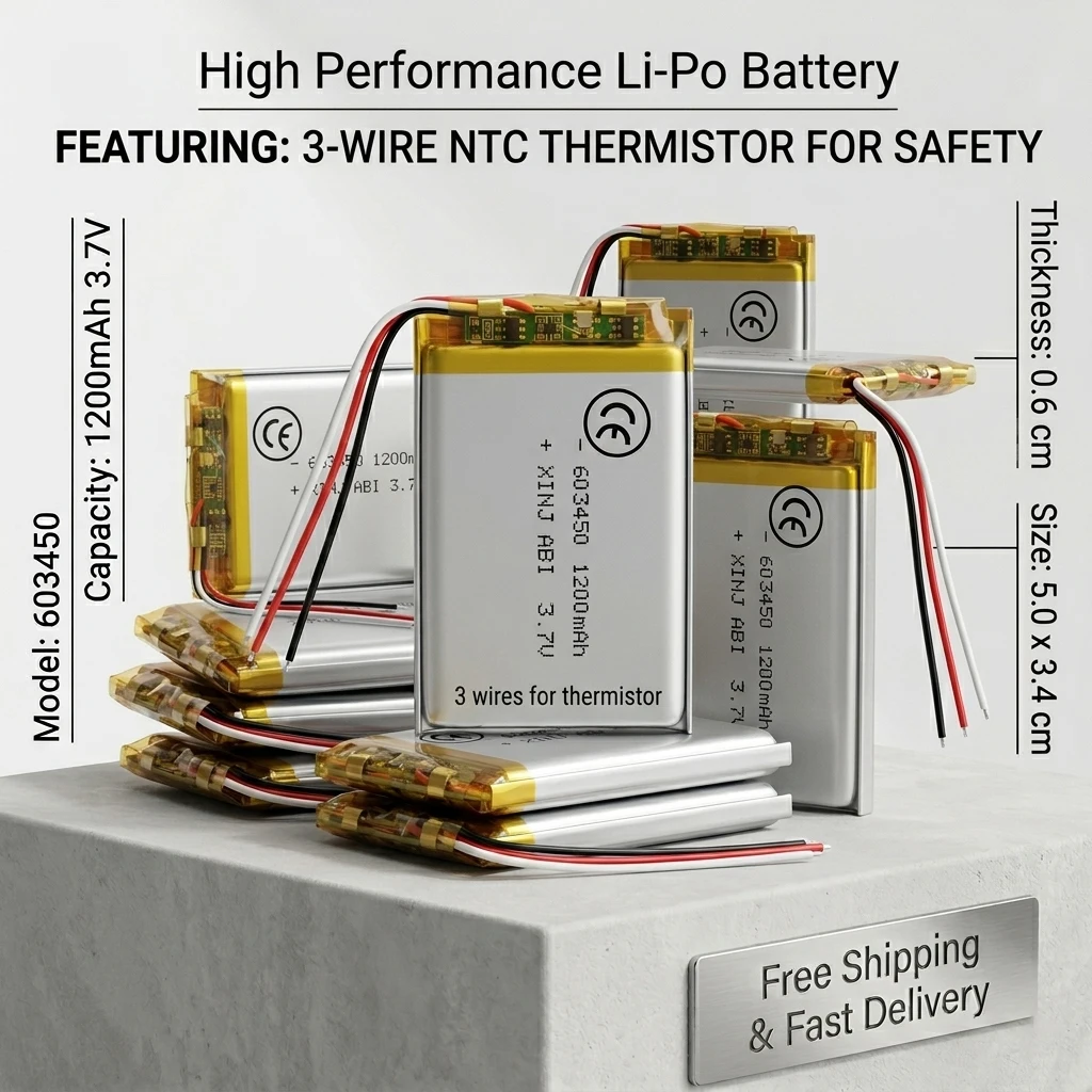 

405070 3.7V 3000mAh Lithium Polymer Battery 3-Wire NTC for Tablet PC PAD MID Portable DVD E-book Replacement Battery 11.1Wh