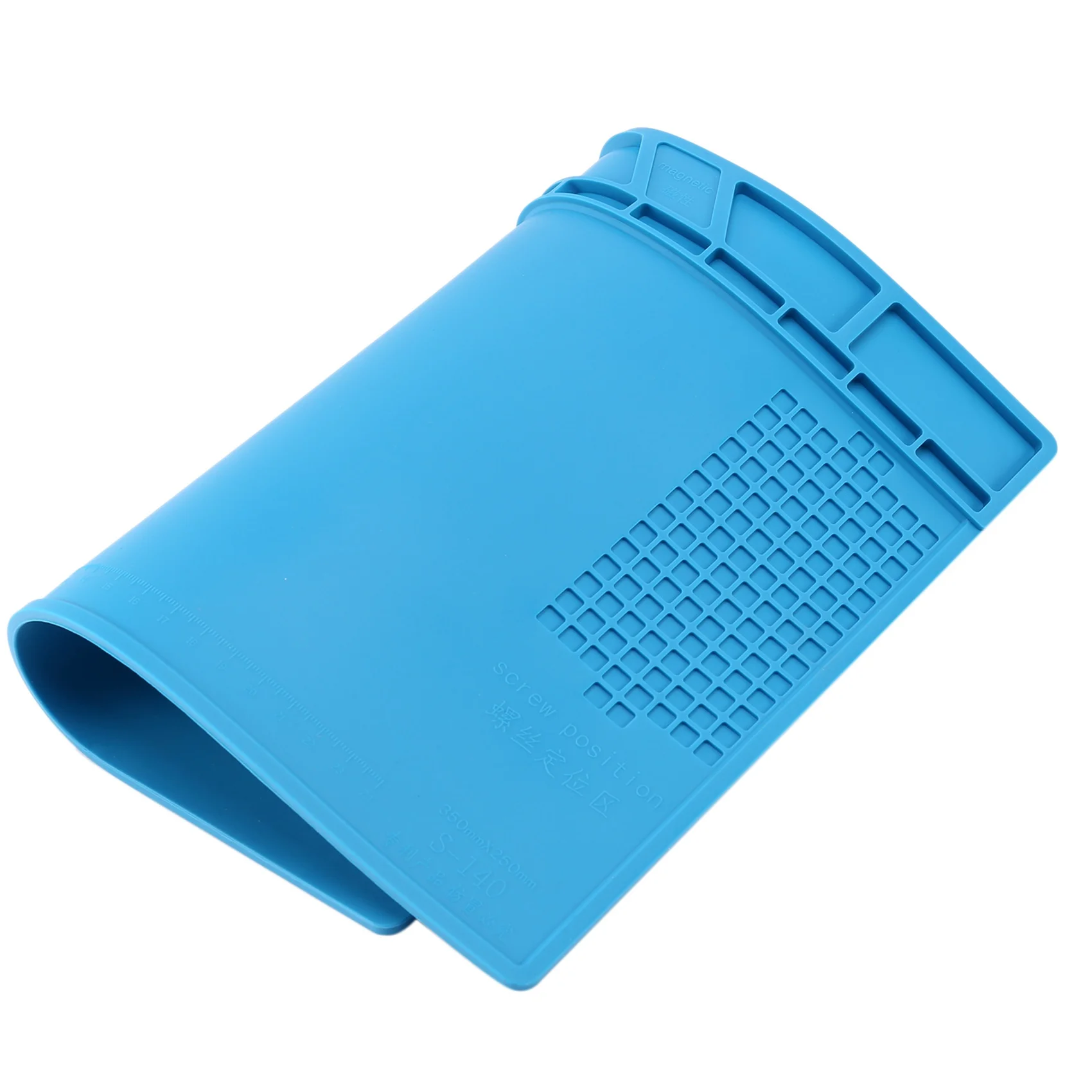 

S-140 Силиконовый паяльный коврик с магнитной изоляцией Магнитный ремонтный коврик, термостойкий рабочий коврик 932 ° F Для ремонта электроники