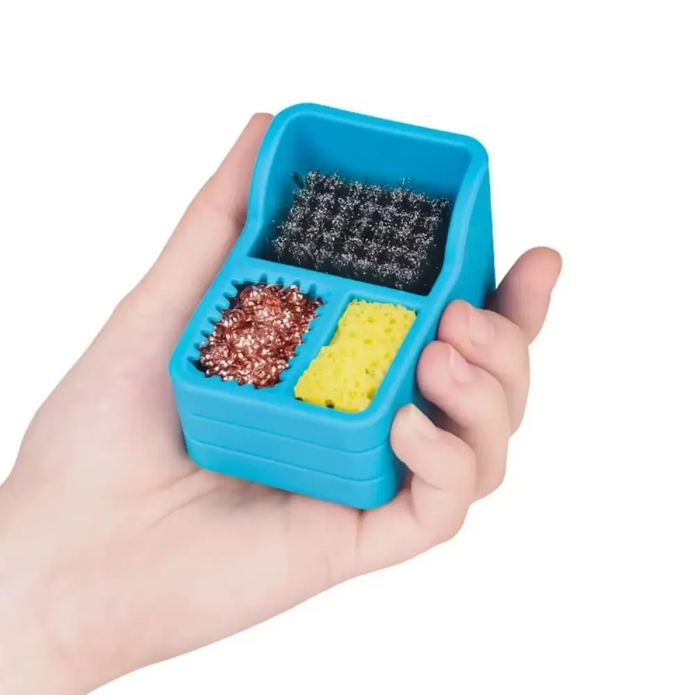 3 IN 1 Soldering Iron Tip Cleaner 360° Cleaning High Performances Welding Head Cleaner Mini Tool Desoldering Mesh Box