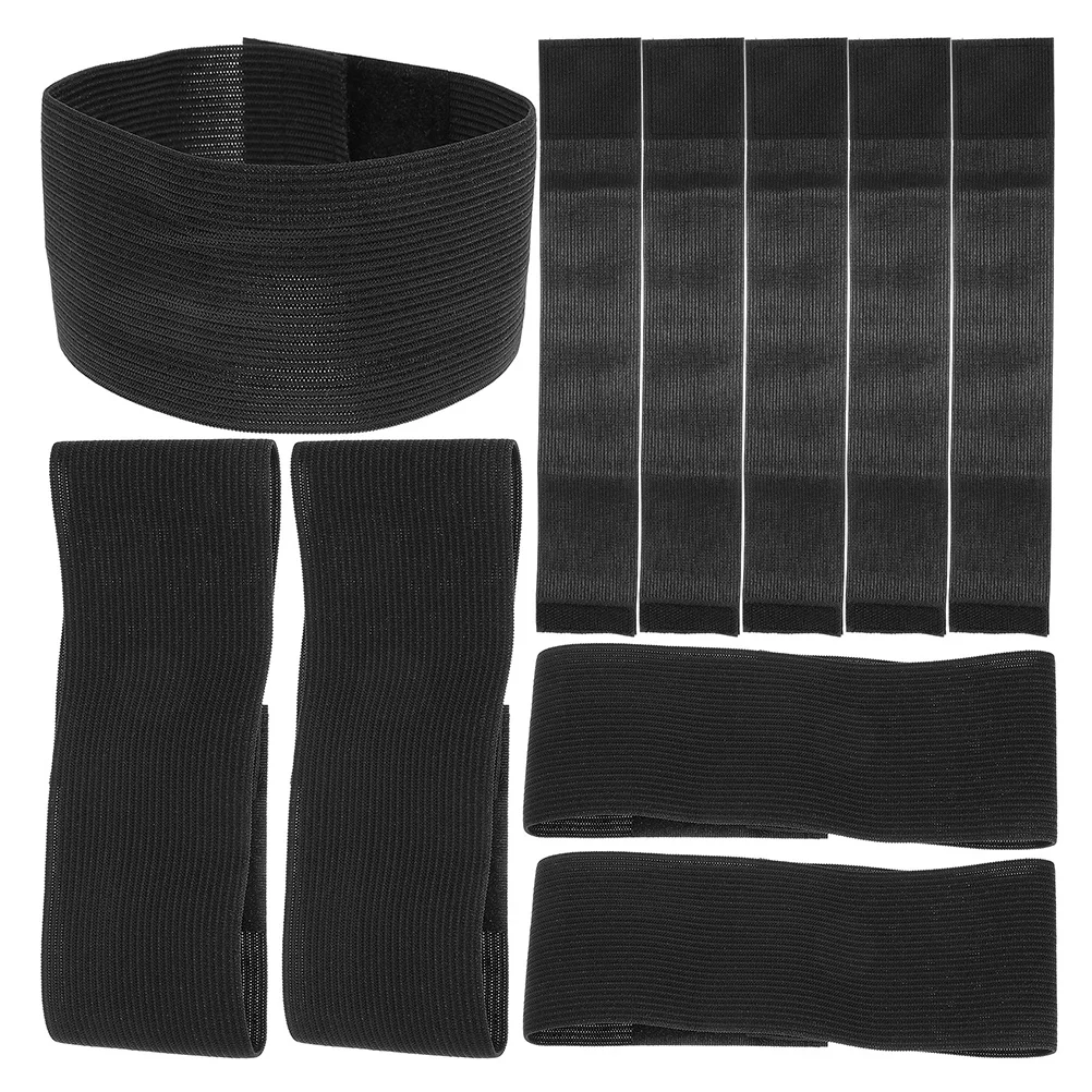 15 pçs preto elástico braçadeira funeral memorial bandas para homens mulheres ajuste confortável futebol luto acessórios