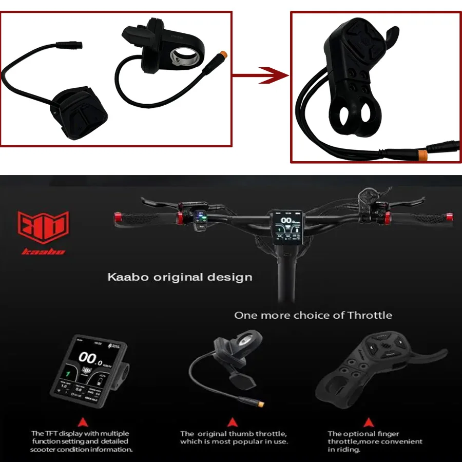 Integrated Accelerator Original Parts New Thumb Trigger Throttle Accessories for Kaabo Mantis King GT Wolf King Warrior X GT PRO