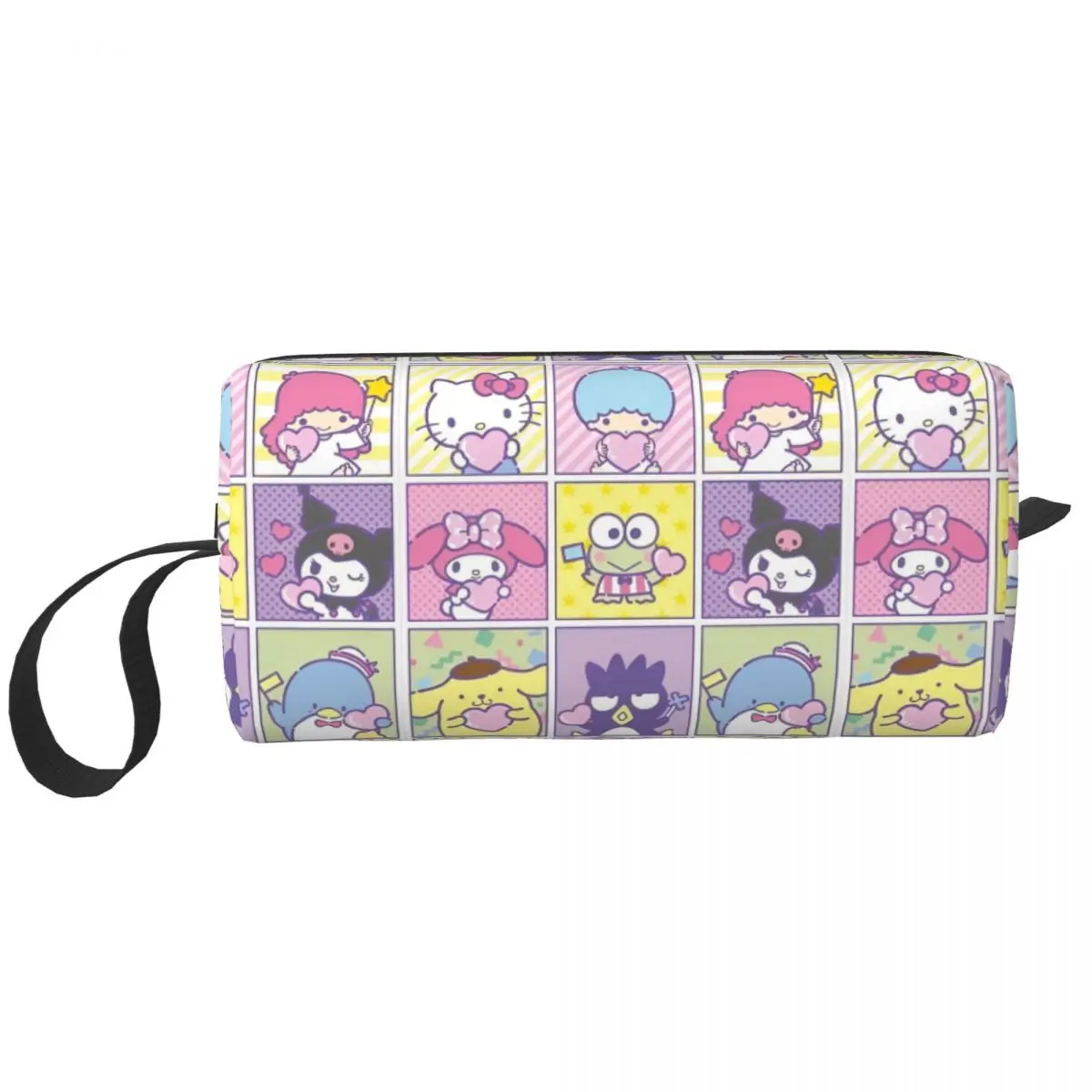 Sanrio Characters Hello Kitty Makeup Bag Large Cosmetic Bag Men Women Cinnamoroll Toiletry Bag Dopp Kit