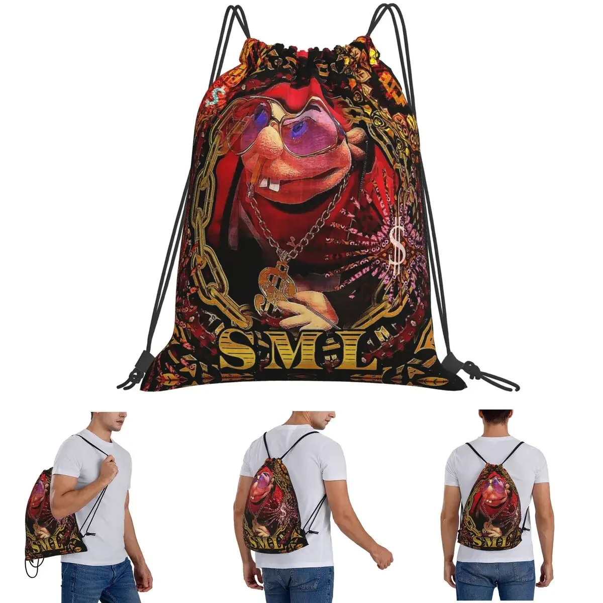 

Рюкзаки Sml Jeffy Rapper V3, модные портативные сумки на шнурке, спортивная сумка, сумки для книг для мужчин и женщин, школьные