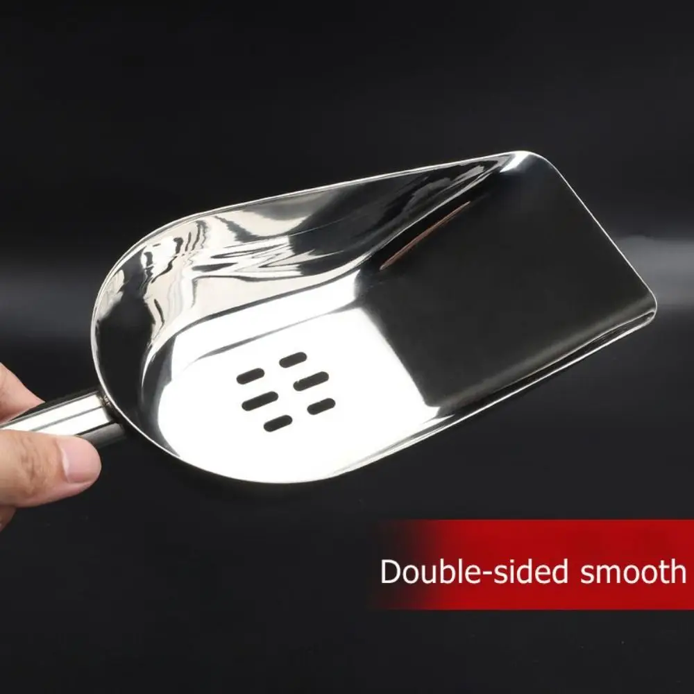High Quality Stainless Steel Ice Scoops Easy to Clean Kitchen Gadget Bar Ice Scoop Durable Smooth Ice Shovel for Grain