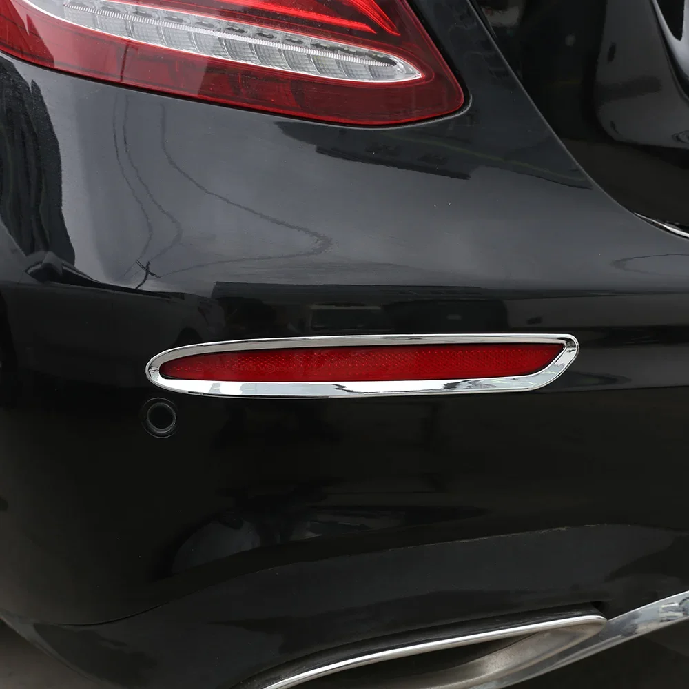ABS Chrome Car Rear Fog Lamp Light Frame Trim Cover For Mercedes Benz E Class W213 2016-2018 Car Exterior Accessories