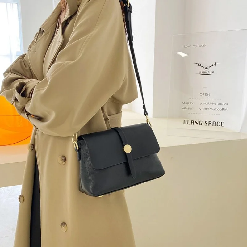 

Популярная классическая кожаная женская сумка-мессенджер, элитная брендовая модная элегантная винтажная повседневная сумка