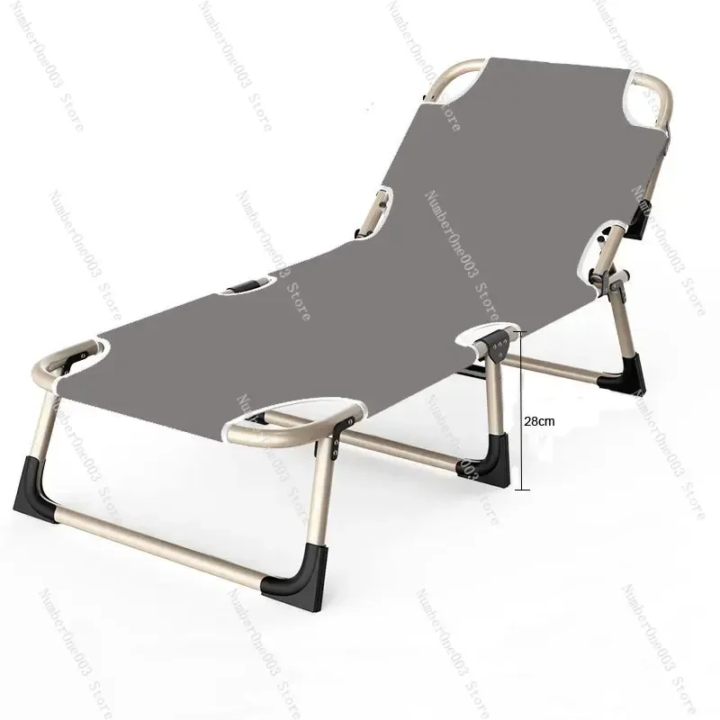 Folding Bed, Single Person Lounge Chair, Office Lunch Break, Nap Bed, Three Fold Marching Bed, Reinforced Portable Hospital Comp