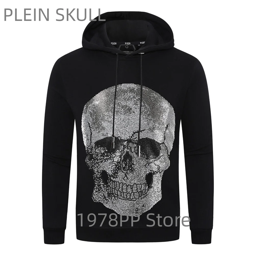 Plein Skull 2026 Spring and Autumn PP Skull Hoodie Men's Personalized Slimming Long Sleeve Coat High Street Unisex Sports Hoodie