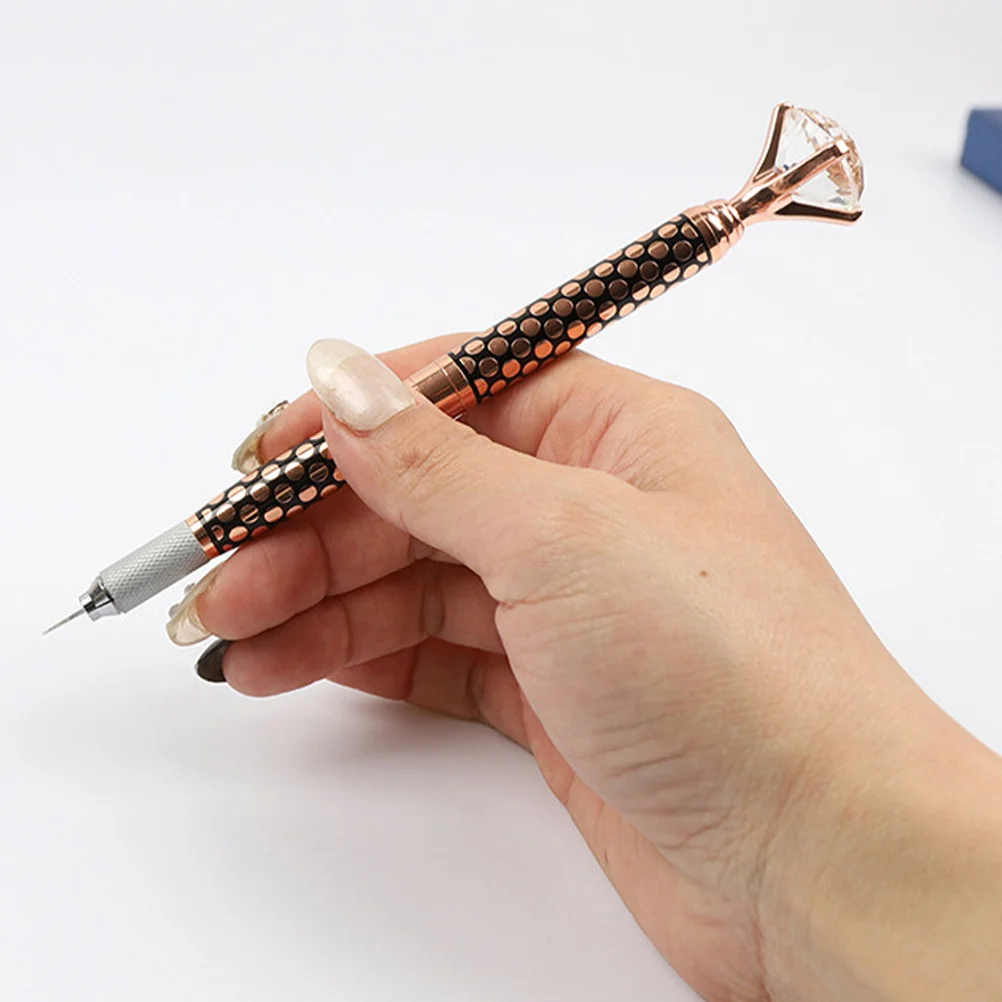 マイクロブレーディングペン 3 ヘッド手動眉毛ツールアルミ合金防水女性のための刺繍ペンタトゥー