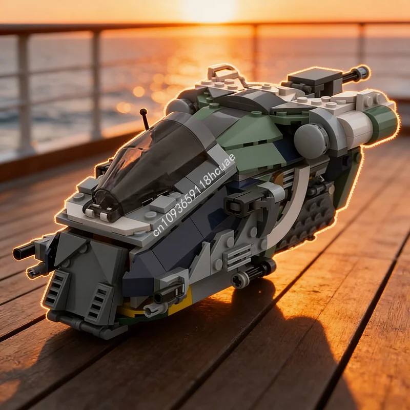 

384pcs MOC Bounty Hunter Dropship Star Battle Model Building Toys Blocks Architecture Assemble Festival Gifts Creative DIY Idea
