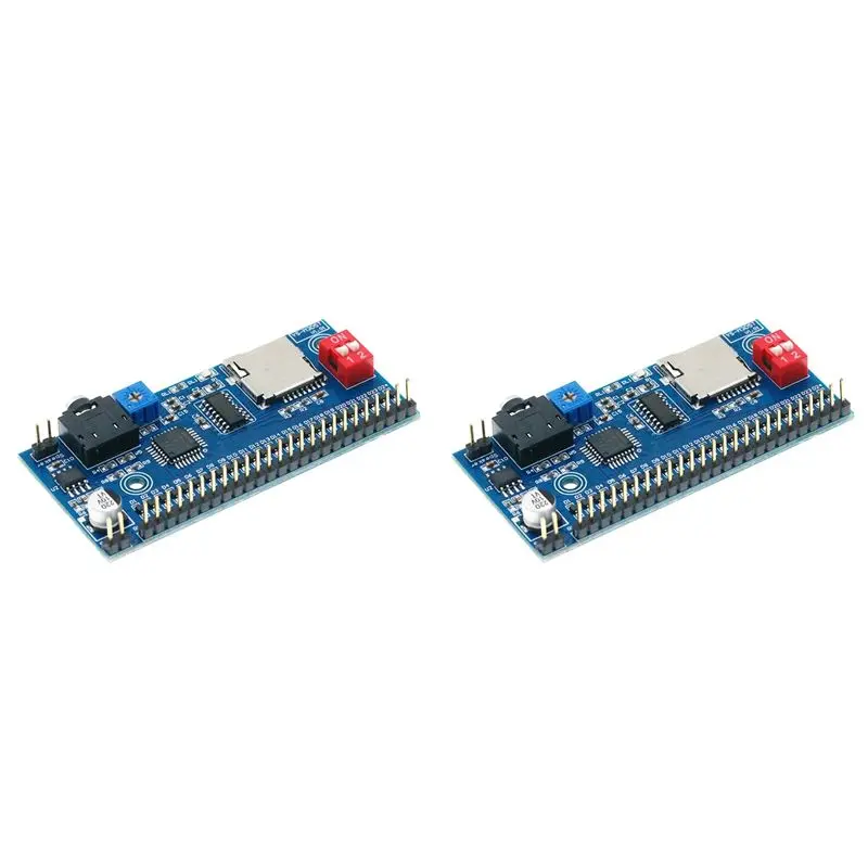 AA60 2X Voice Playback Module MP3 Trigger Once Play Once Microcontroller DIY Control Prompt Announcer M3D5T, Music Player Power