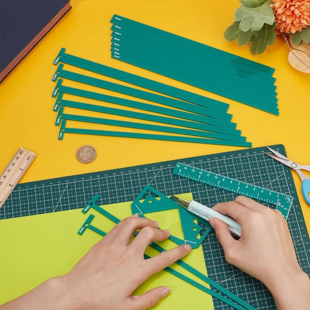 1 مجموعة 18 قطعة قوالب تجليد الكتب الاكريليك المرنة كتاب ملزمة حزمة البط البري تجليد الكتب سهلة سكرابوكينغ أداة T-شكل عدة