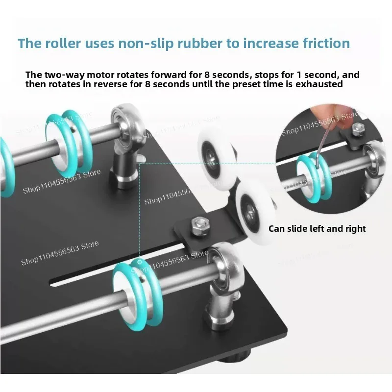 The electrically rotating support for developing film rolls is suitable for the 1530/2520 developing tanks.