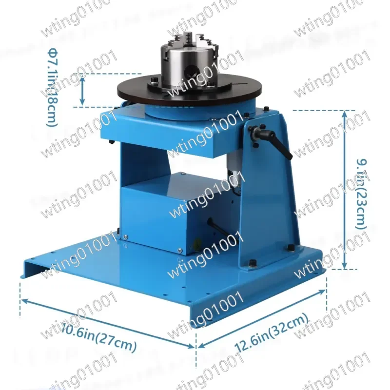 for Rotary Welding Positioner KC-80 15KG Turntable Portable Welder Positioning Machine for Cutting Grinding Assembly Testing