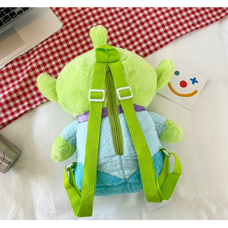 40cmGenuine DisneyThree-eyed Monster Plush School Bag/Backpack Kawaii Soft Cartoon Stuffed Toy Child Kid Kindergarten School Bag