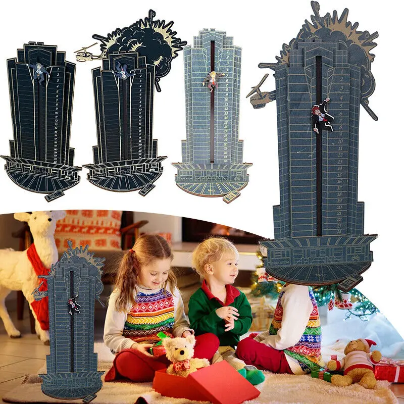 

Christmas Advent Calendar Wooden Corner Door Frame Christmas Decoration Christmas Decorations 24-Day Countdown Calendar