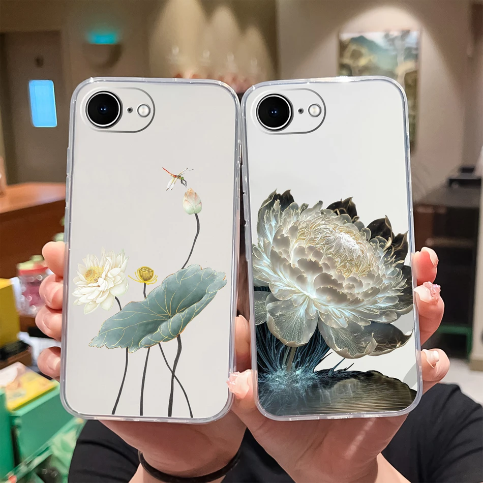 Creative Case For iPhone 16E 2025 Cute Amine Phone Shell For iPhone16E Soft TPU Clear Lightweight Silicone Protective Back Cover