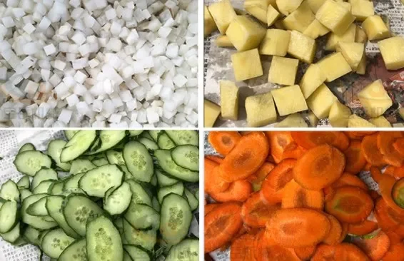 Cortador de vegetais, cortador de frutas, máquina de corte em cubos com motor, rabanete e cubo de batata, equipamento de corte