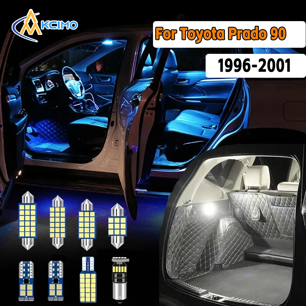 

Canbus LED Interior Light Kit For Toyota Prado 90 1996-2001 Super Bright Dome Map Door Lights Easy Install Bulbs Set