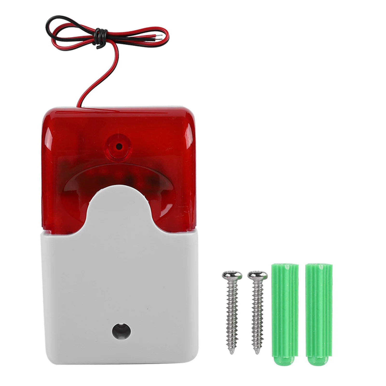 ZK40 12V Wired Strobe Siren Sound Alarm Strobe Red Light Sound Siren Home Security Alarm System