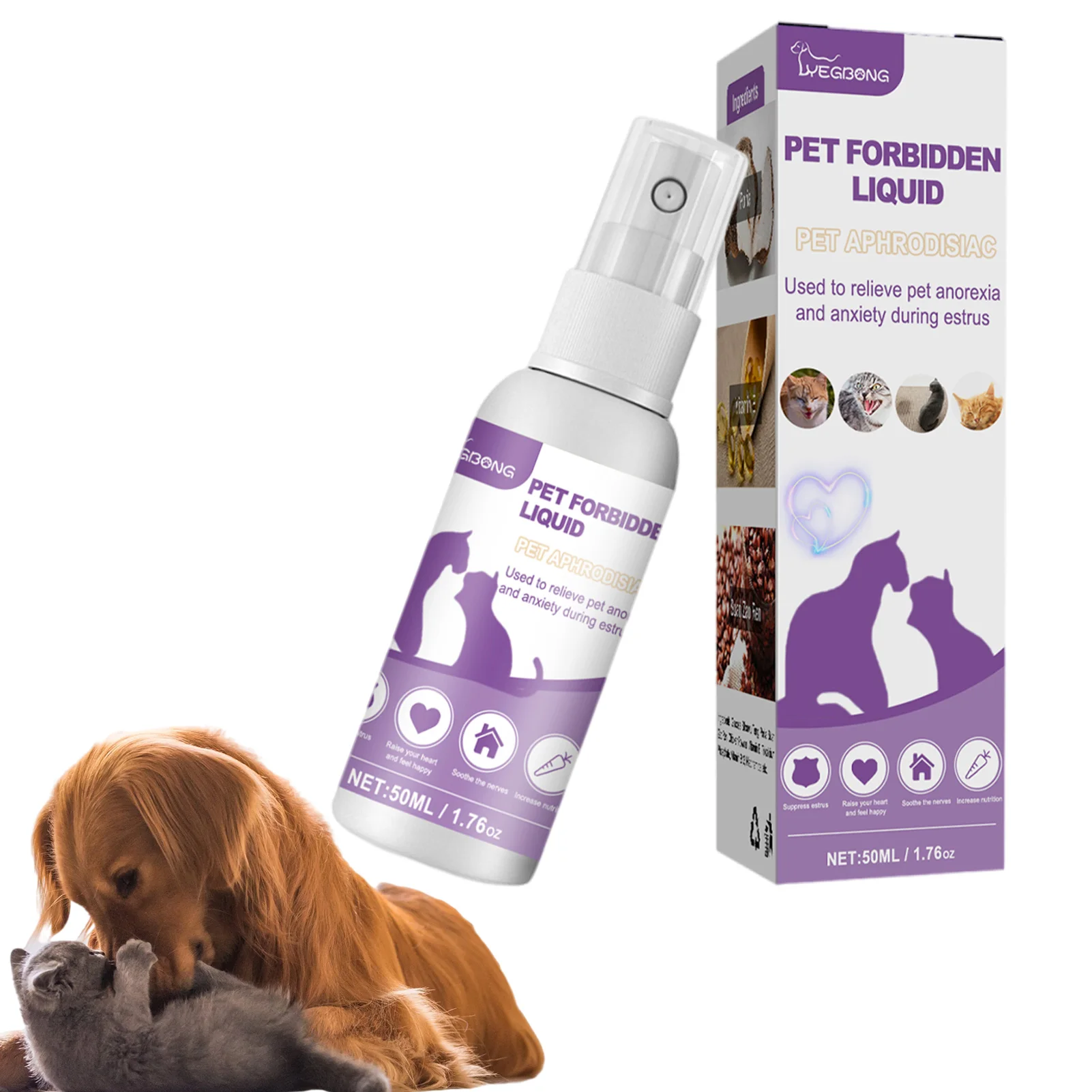 Dog Calming Spray For Cats Safe Healthy Calming Diffuser Manage Emotions Pet Anti-anxiety Liquid Sprays Reduces Anxiety During