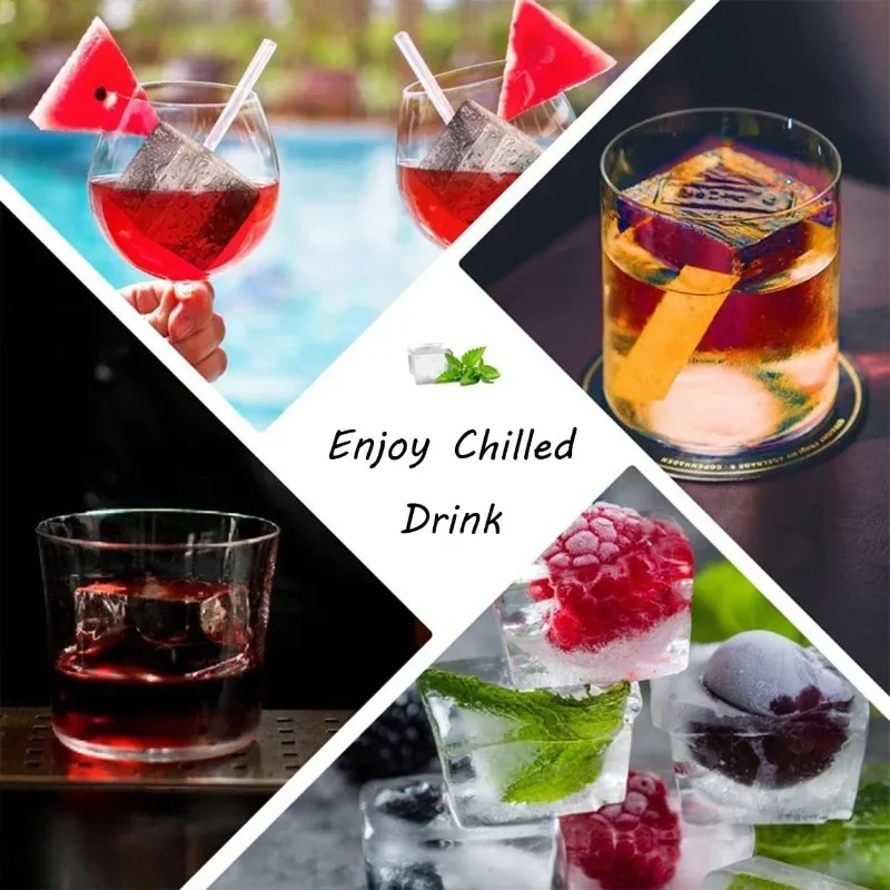Silikon-Eisballform Stapelbare Langsam Schmelzende Kugelförmige Eiswürfelform für Whiskey Cocktails Lebensmittelecht Wiederverwendbar DIY Eisbereiter – Detail 6